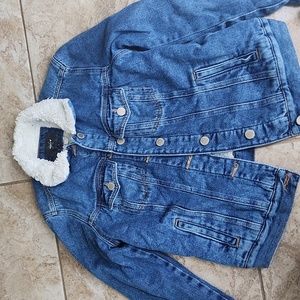 #100 Xiomi denim fleece lined jacket